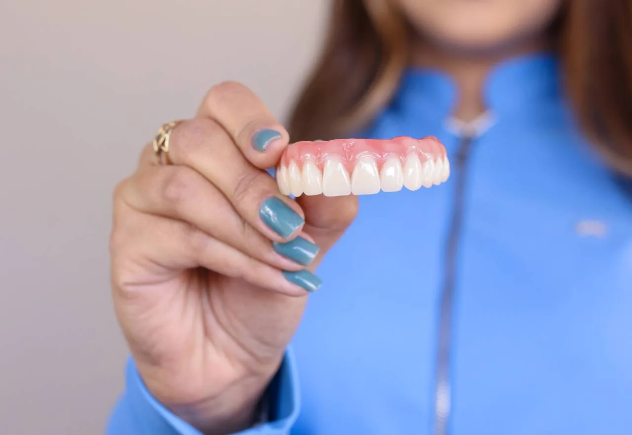 Dentures close up